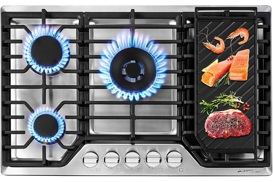 Best Gas Cooktop With 5 Made In Italy Sabaf Power Burners - Top Picks for 2026