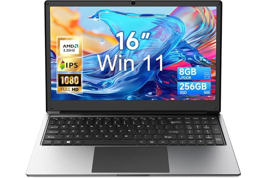 16-Inch Budget Laptop with Windows 11 & 8GB RAM