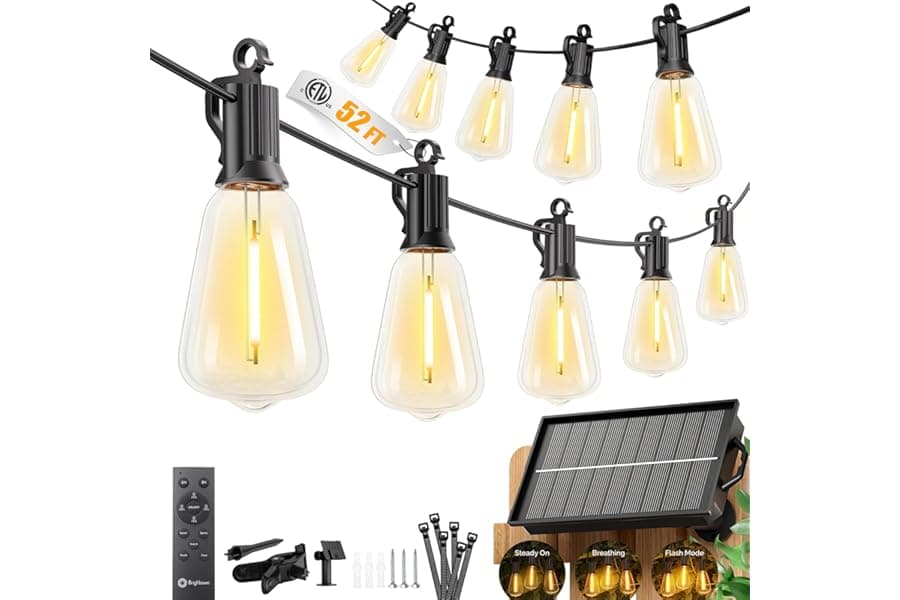 Solar String Lights for Patios & Gardens