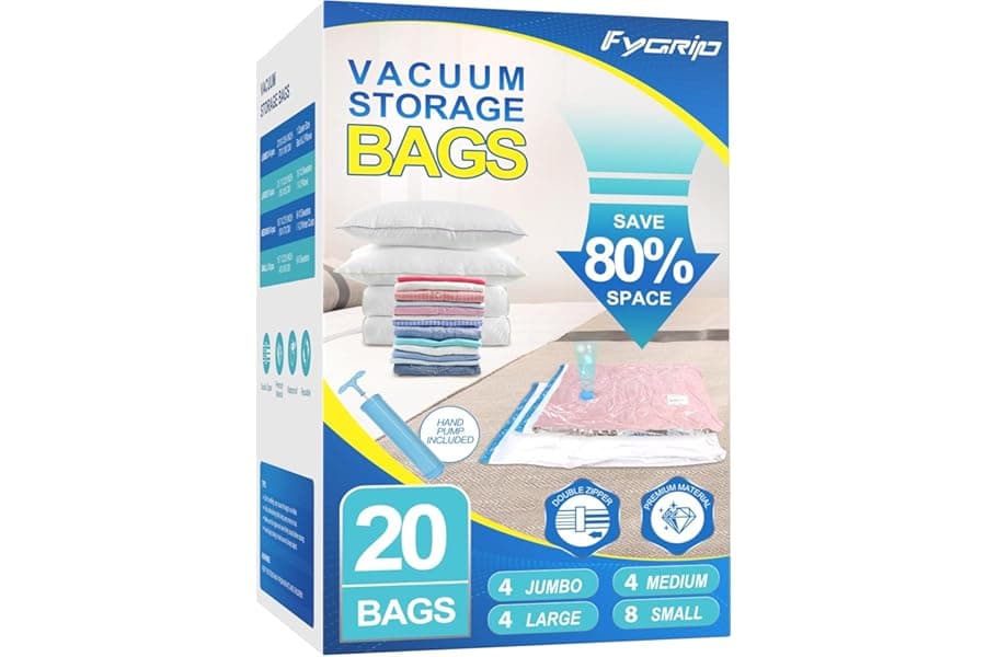 Space-Saving Vacuum Storage Bags for Travel & Home