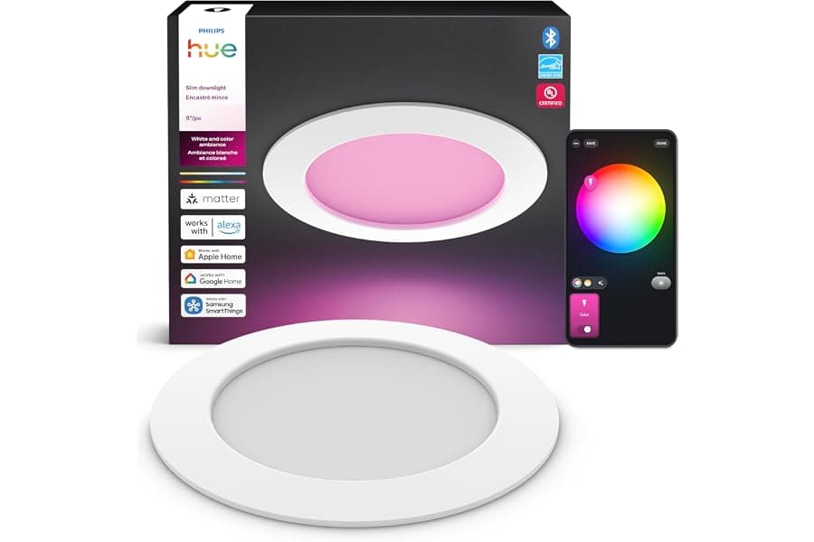 Smart LED Ceiling Light with Dimming & Color
