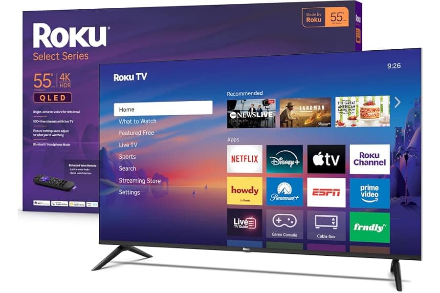 55-Inch 4K QLED Smart TV with Voice Remote
