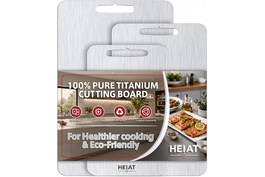 Double-Sided Titanium Cutting Boards for Kitchen Meal Prep
