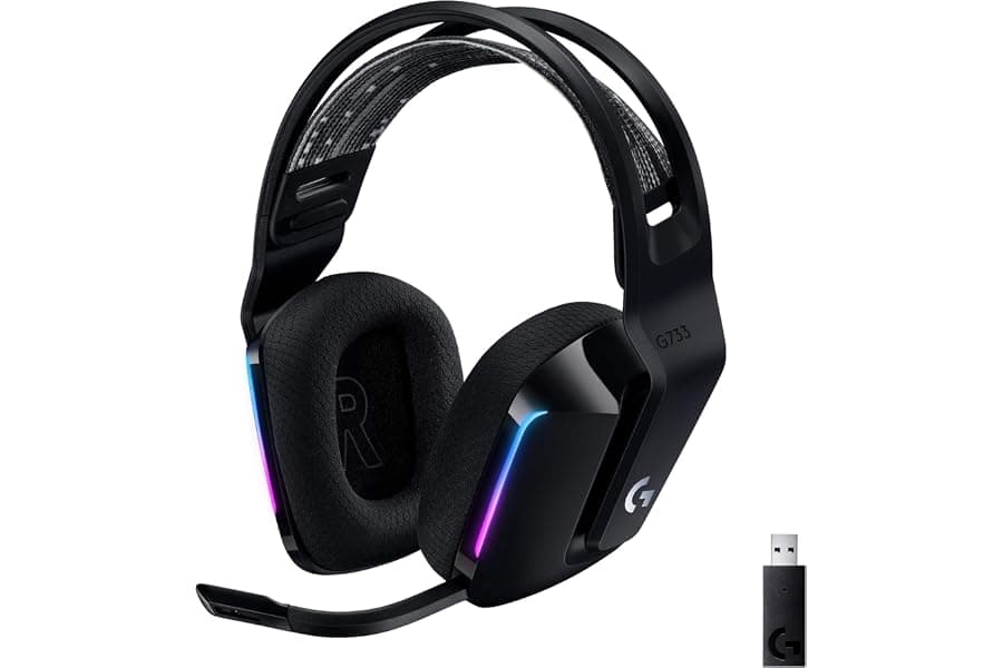 Lightweight Wireless Gaming Headset with RGB Lighting