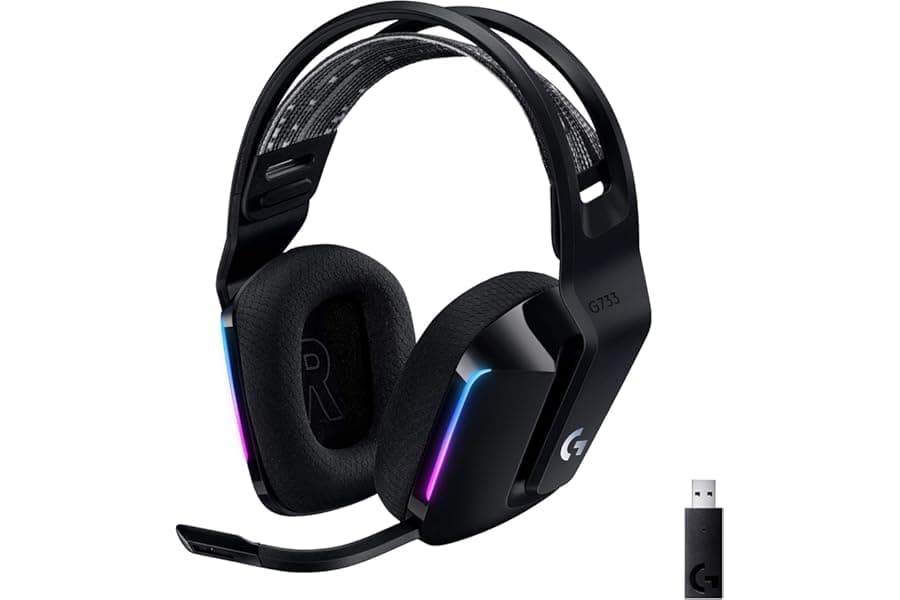 Lightweight Wireless Gaming Headset with RGB Lighting