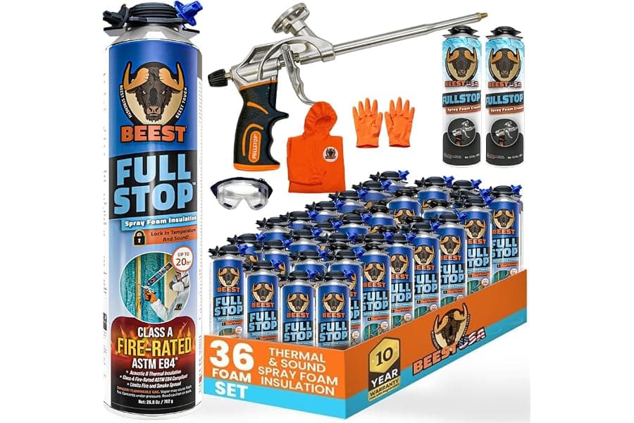 DIY spray foam insulation kit for walls and attics