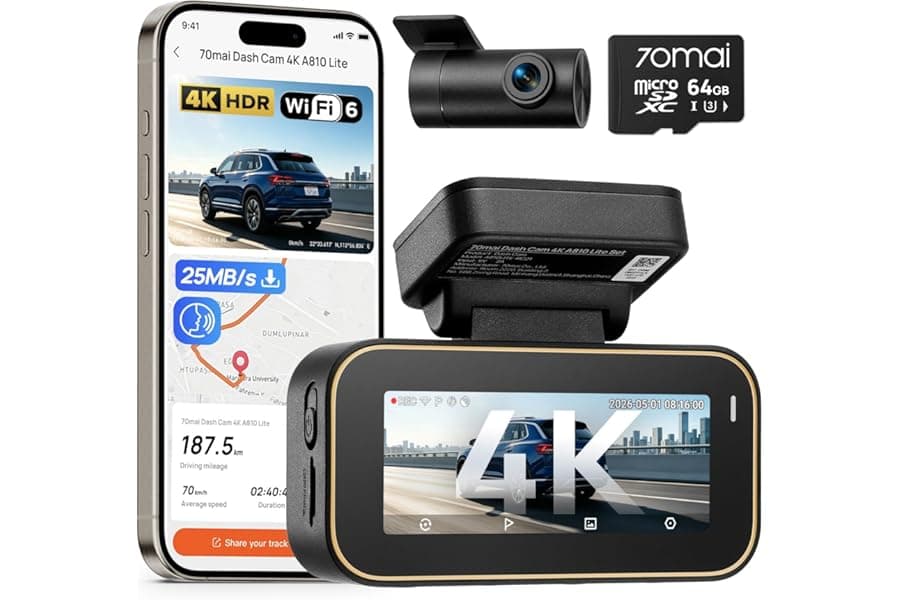 Best 4K Dash Cam With Night Vision and GPS Tracking