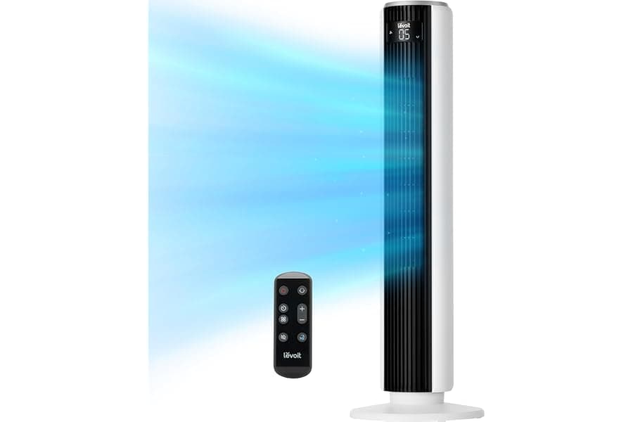 Quiet Oscillating Tower Fan for Bedrooms