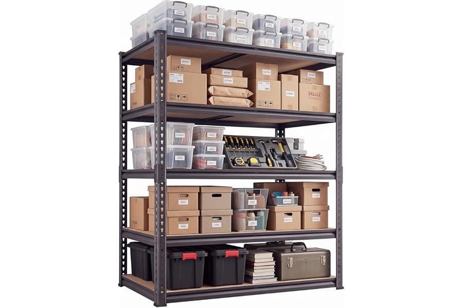 5-Tier Garage Storage Shelving Rack 2200 LBS Capacity