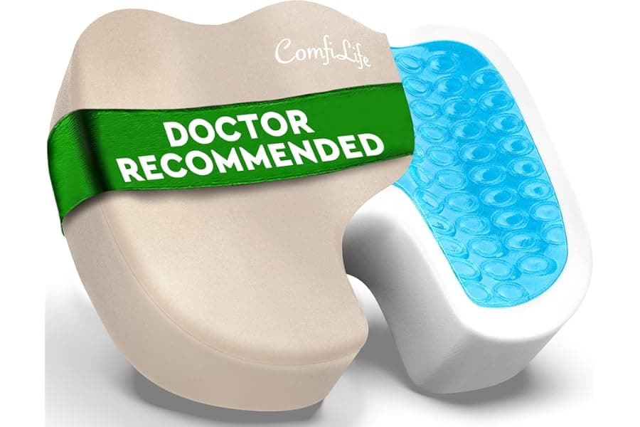 Premium Gel Memory Foam Seat Cushion for Office & Car