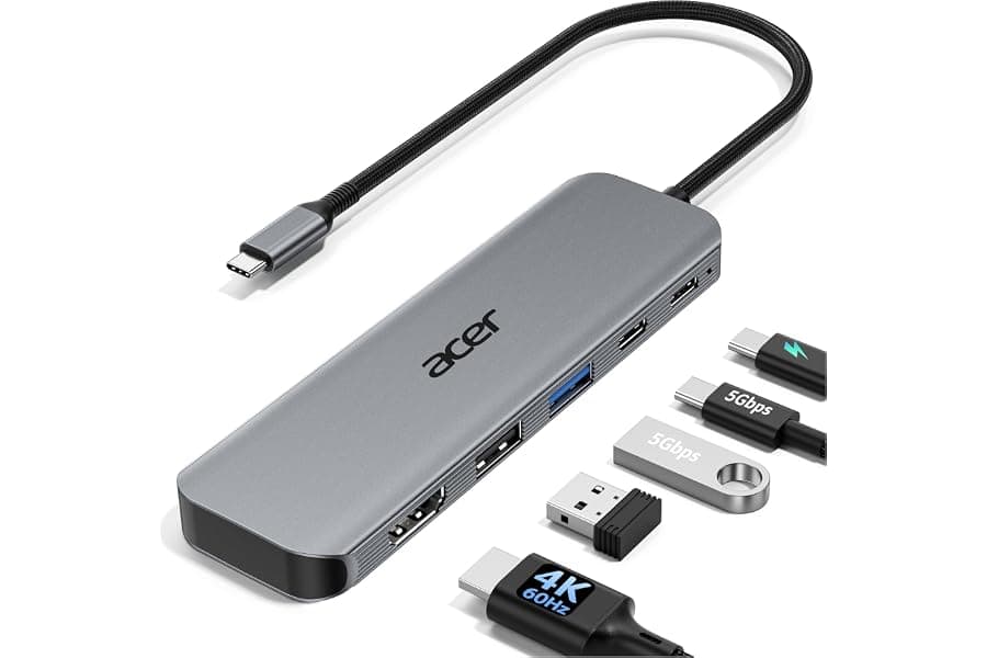 5-in-1 USB-C Hub with 4K HDMI and 100W Power Delivery