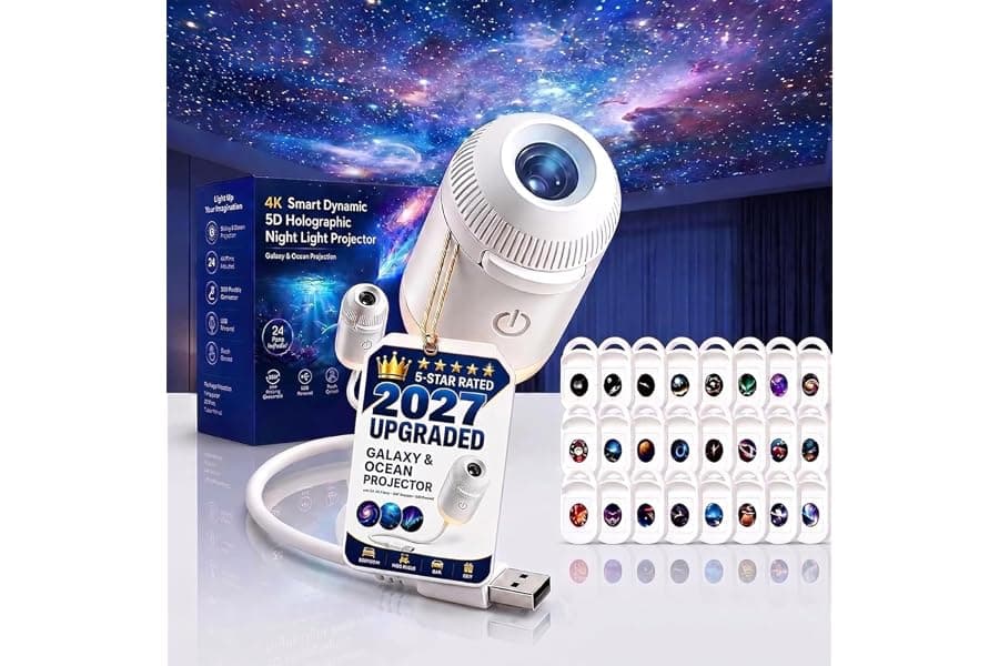 Best 5D Holographic Night Light Projector for Bedroom Ceiling