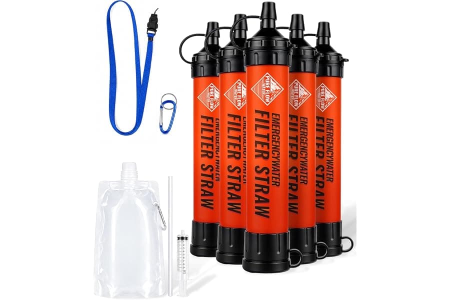Portable Water Filter Straw for Camping and Hiking