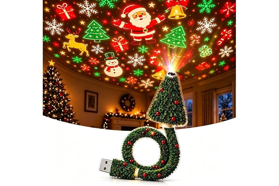 USB Christmas Projector Lights for Holiday Decor