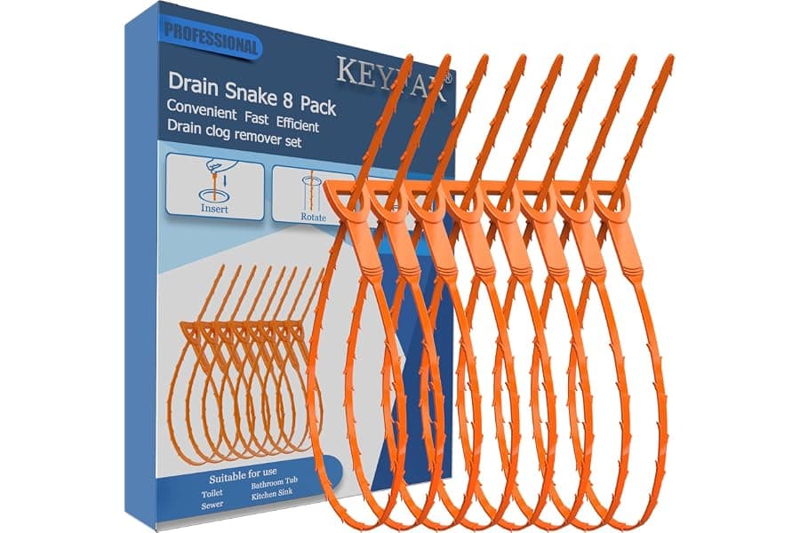8 Pack 25 inch Drain Snake Clog Remover