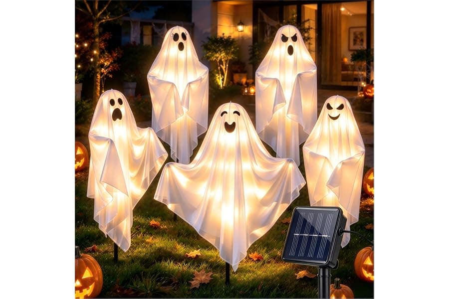 Solar Ghost Lights for Halloween Yard Decoration