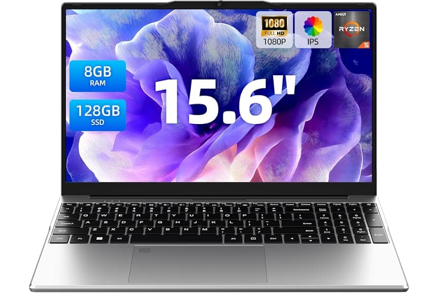 Budget 15.6" AMD Ryzen Laptop with Backlit Keyboard