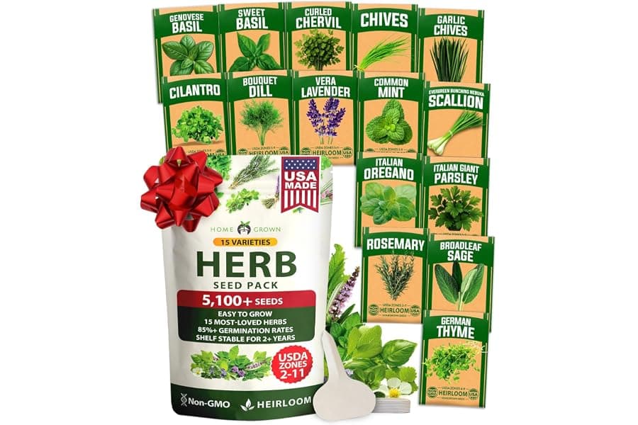 Best 15-Pack Culinary Herb Seeds 5100 Count 2026
