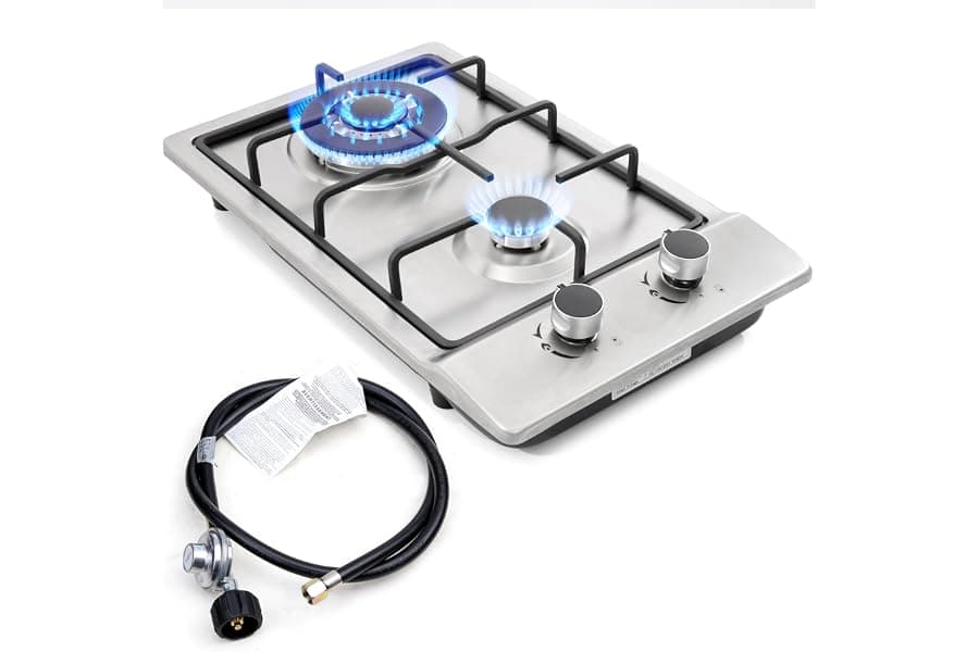 Compact 2-Burner Gas Cooktop for Small Kitchens