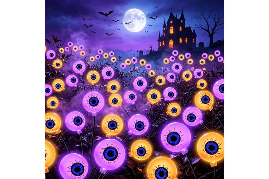 Solar Halloween Eyeball Lights for Outdoor Decorating