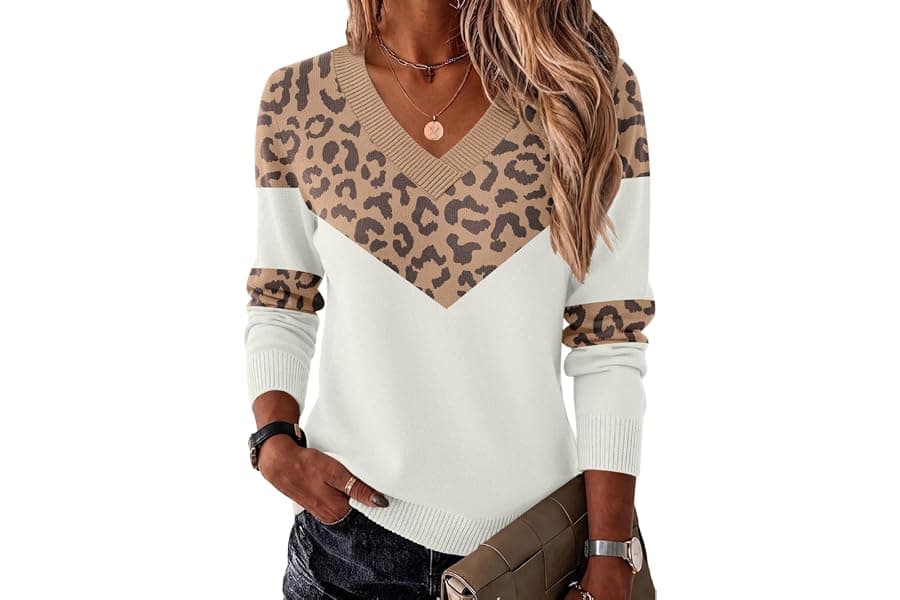 Lightweight Women's V-Neck Sweaters for Business Casual