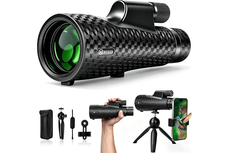 High Power Monocular Telescope with Tripod & Phone Adapter
