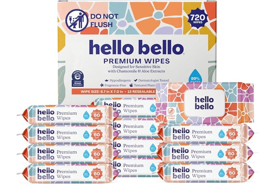 Premium Sensitive Skin Wipes with Natural Extracts