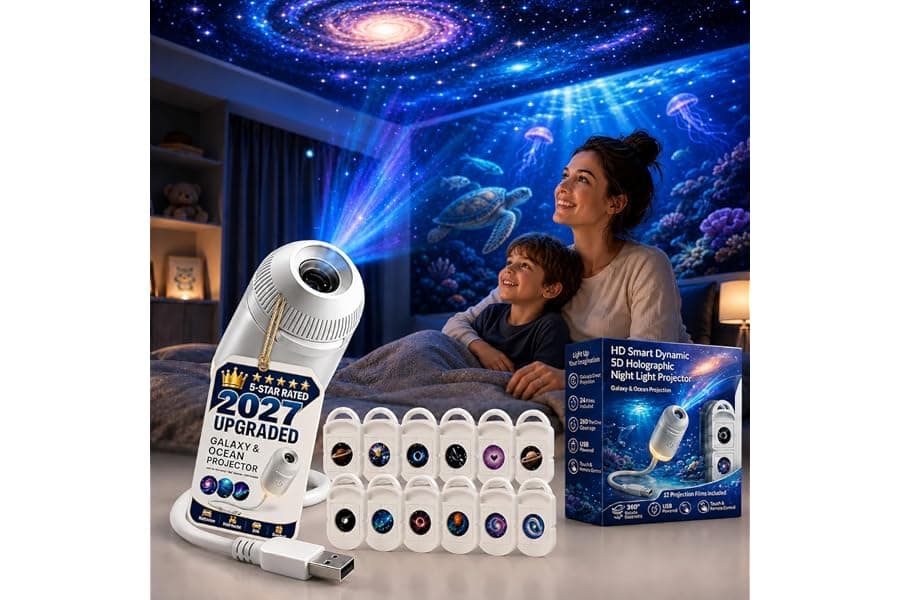Best Holographic Galaxy Projector Light for Bedroom