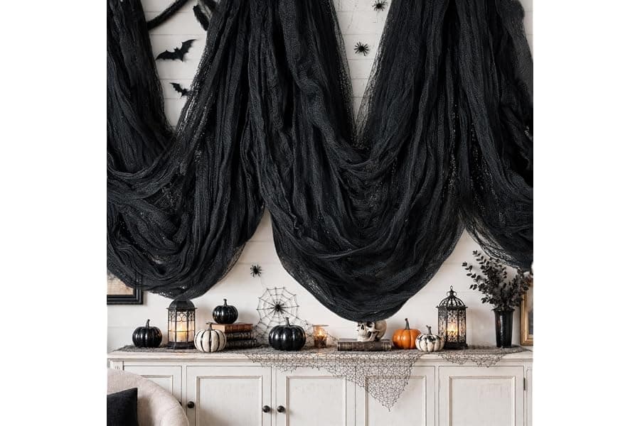 600x80 Black Creepy Cloth for Halloween Decorations