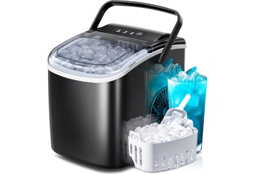 Fast Countertop Ice Maker for Home Entertaining