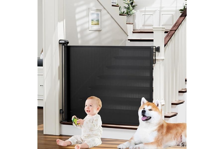 Retractable Safety Gate for Stairs & Doorways