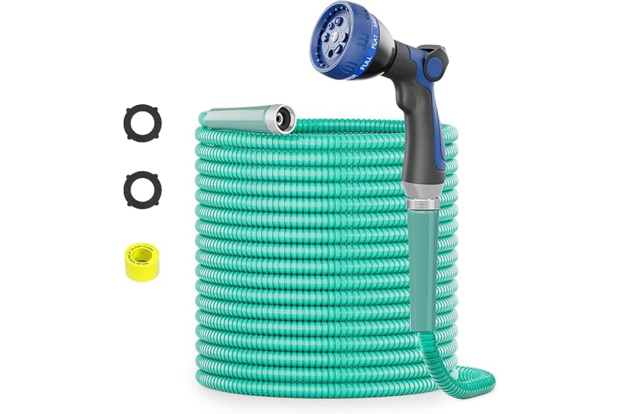 Heavy Duty Stainless Steel Garden Hose, 25ft Flexible