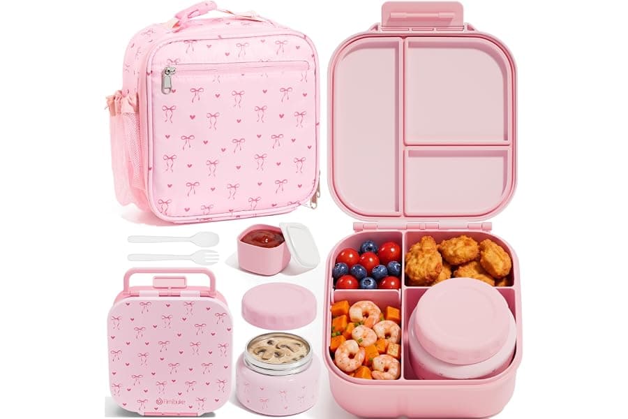 Best Leak-Proof Kids Bento Lunch Box with Insulated Jar