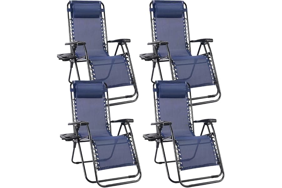 Zero Gravity Chairs Set of 4 for Outdoor Comfort