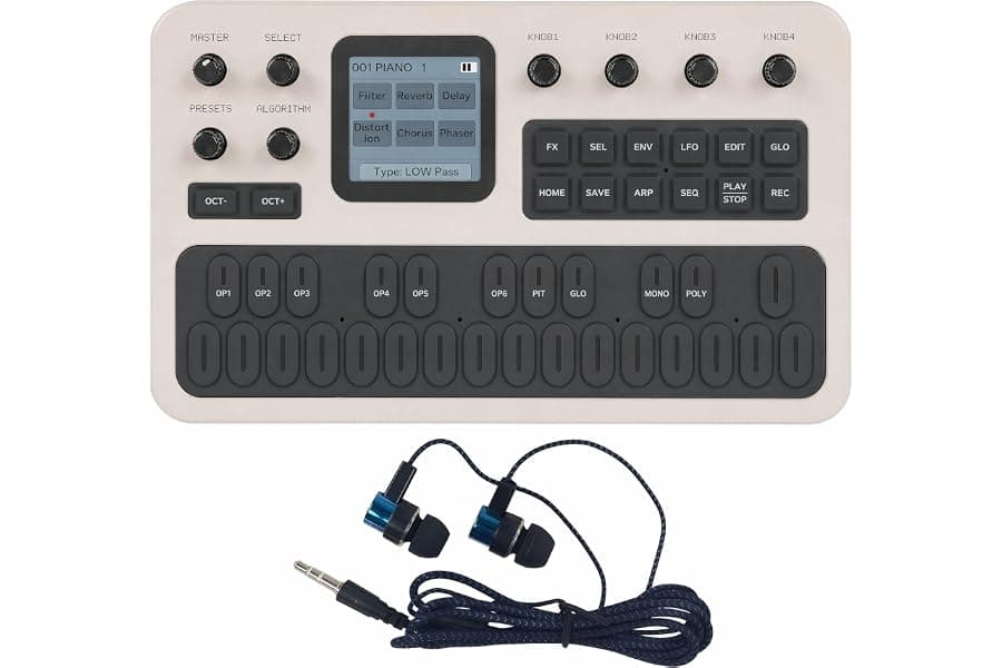 Portable FM Synthesizer with 128 Presets and Sequencer