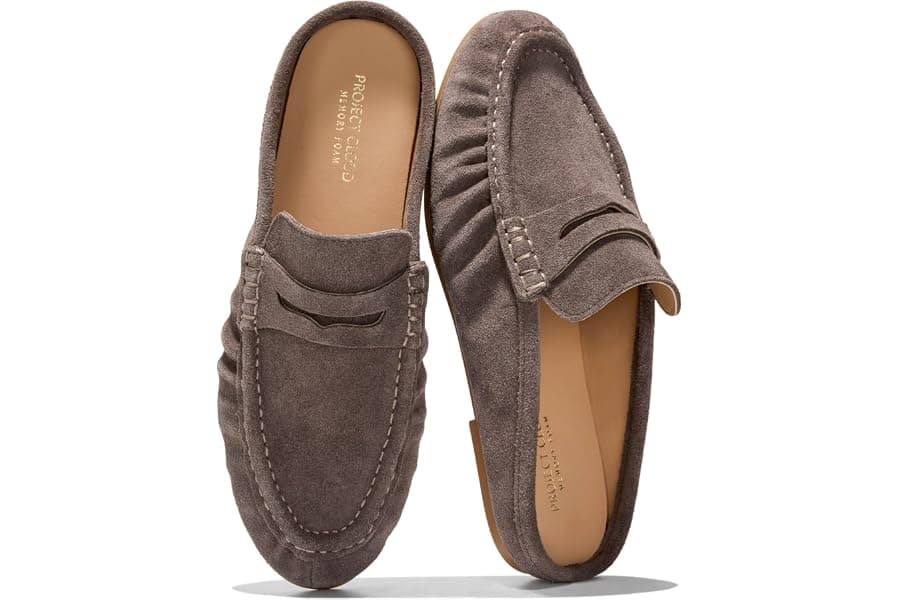 Genuine Leather Loafers with Memory Foam for Women