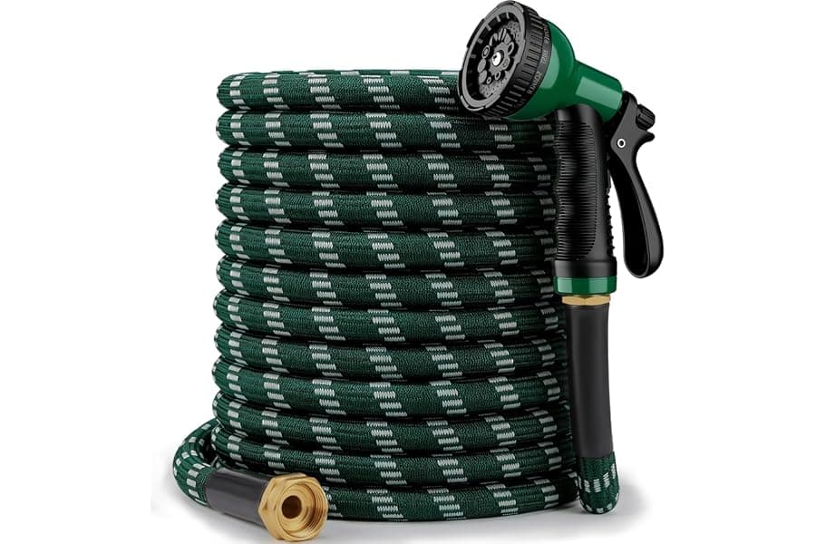 Kink-Free 50ft Garden Hose for Yard & Lawn