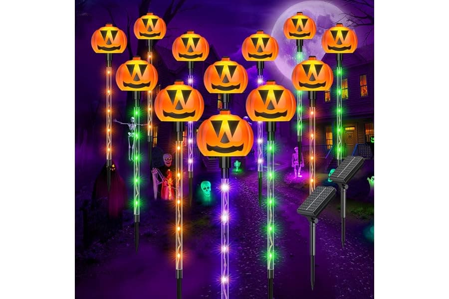 Best Solar Pumpkin Pathway Lights for Halloween