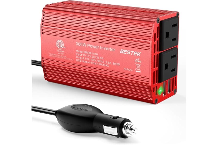 300W Car Power Inverter with Dual USB Charging