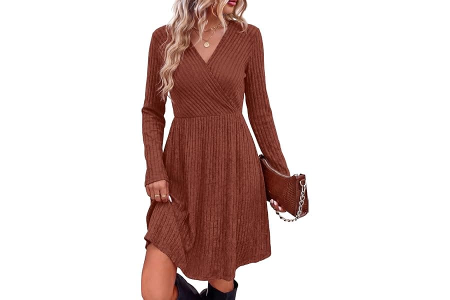Stylish Fall Wrap Dress for Work and Beyond