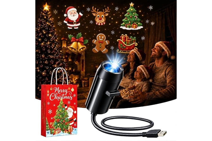 10 Festive Holiday Projector with 5D Holographic Effects