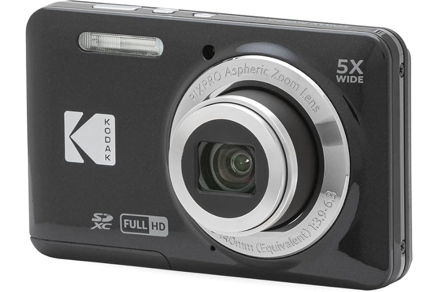 Compact Digital Camera 5X Zoom & 1080P Video Recorder