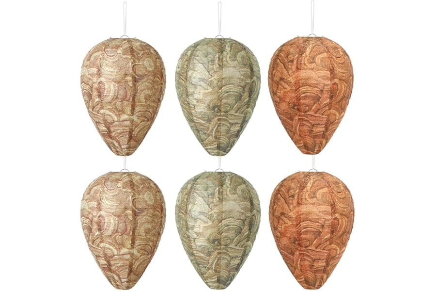 6 Pack Paper Wasp Nest Decoy - Natural Deterrent