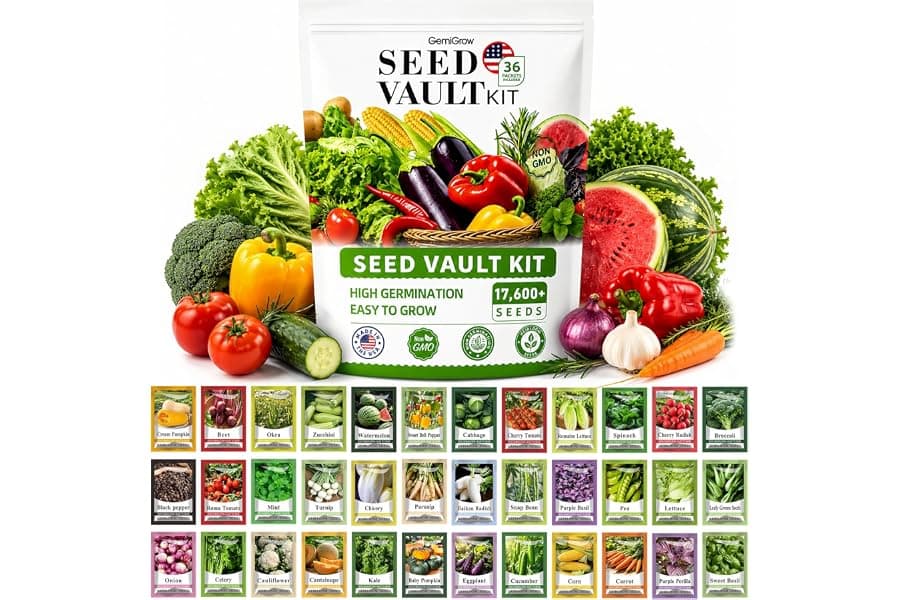 Complete Heirloom Seed Kit for Home & Survival Gardening