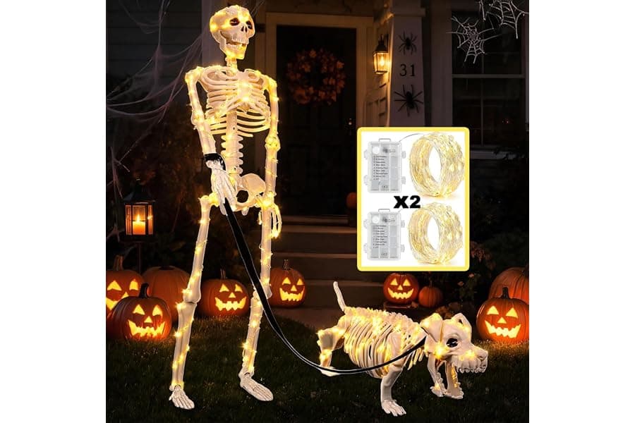 Lighted Skeleton Halloween Decorations