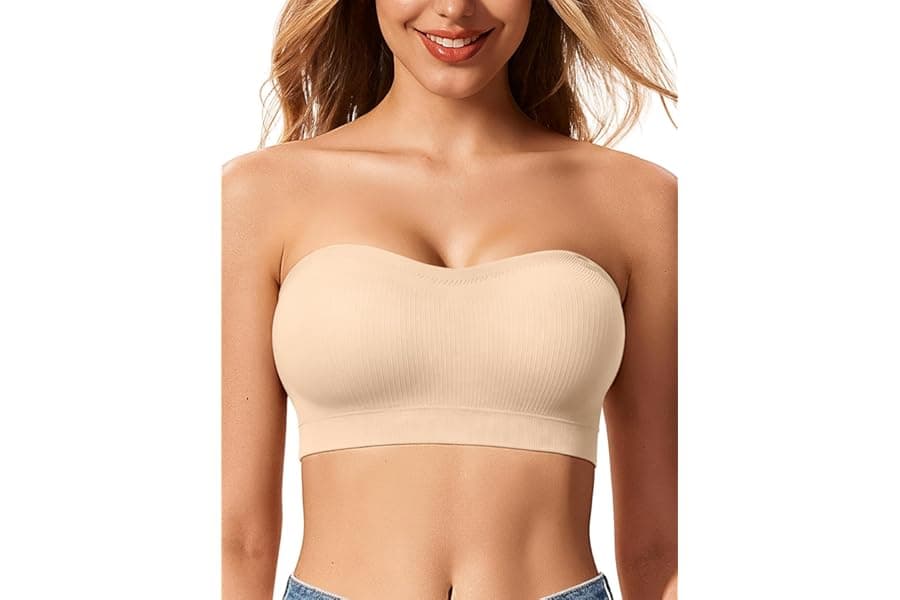 Strapless Push Up Bandeau Bra with Padding