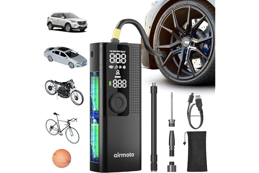 Portable Tire Inflator for Cars and Bikes