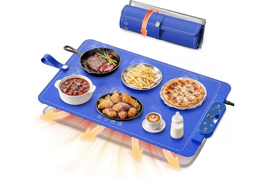 Extra Large Food Warming Mat with 7 Heat Levels