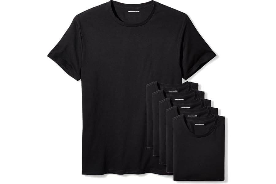 Men's Slim Fit Breathable Cotton Undershirts Pack of 6