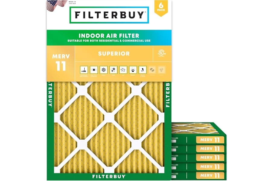 MERV 11 Air Filter 8x14x1 for Pet & Allergy Relief